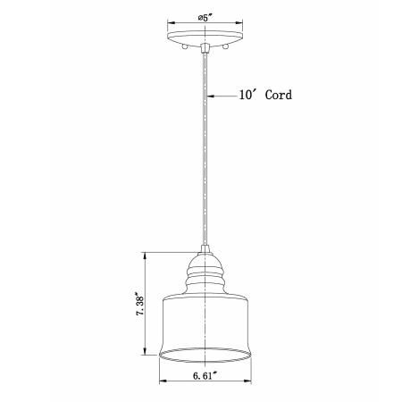 Forte Lighting-2680-01-Line Drawing