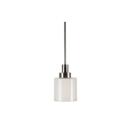 Forte Lighting Single Light 6" Wide Mini Pendant with Double Glass Shade Brushed Nickel