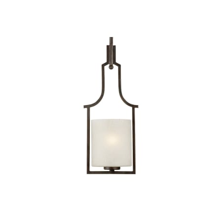 Forte Lighting Single Light 8" Wide Pillar Candle Mini Pendant with White Linen Glass Shade Antique Bronze