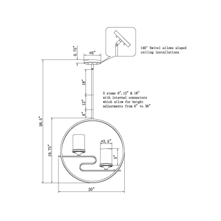 Forte Lighting-2710-02-Side View