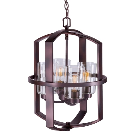 Forte Lighting Hyde 4 Light 16" Wide Pillar Candle Pendant Antique Bronze