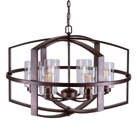 Forte Lighting Hyde 6 Light 29" Wide Pillar Candle Pendant Antique Bronze