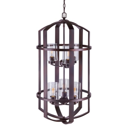 Forte Lighting Hyde 6 Light 19" Wide Pillar Candle Pendant Antique Bronze