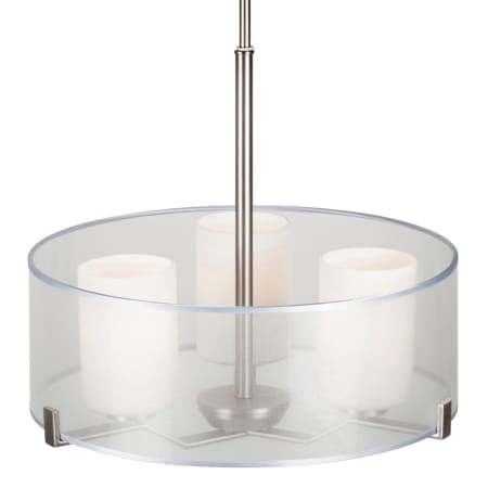 Forte Lighting Shaw 3 Light 18" Wide Pendant Brushed Nickel