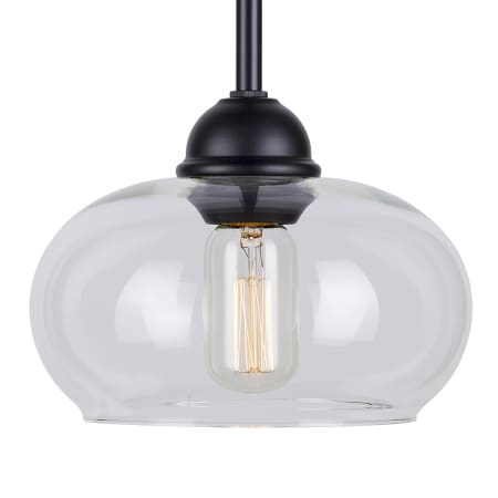Forte Lighting Cameron 9" Wide Mini Pendant Black