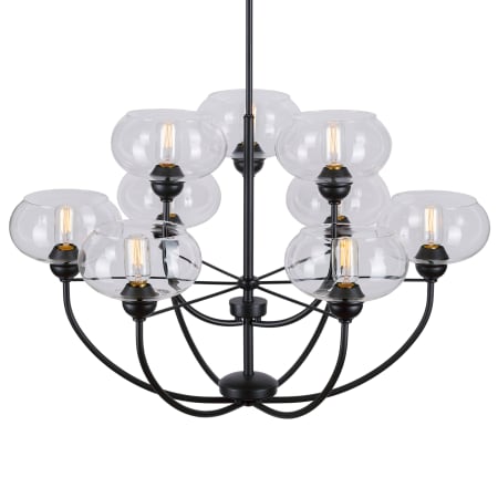 Forte Lighting Cameron 9 Light 36" Wide Chandelier Black