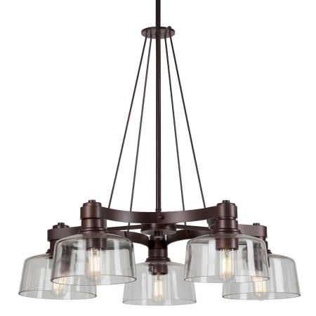 Forte Lighting Acopa 5 Light 26" Wide Chandelier Antique Bronze