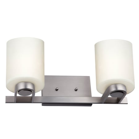 Forte Lighting Mona 2 Light 17" Wide Bathroom Vanity Light Brushed Nickel