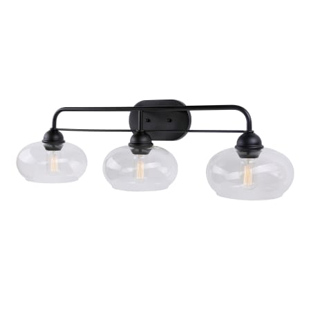 Forte Lighting Cameron 3 Light 33" Wide Bathroom Vanity Light Black