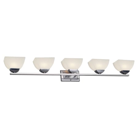 Forte Lighting Cora 5 Light 52" Wide Bathroom Vanity Light Brushed Nickel