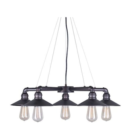 Forte Lighting 5 Light 27" Wide Chandelier Antique Bronze