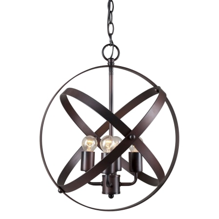 Forte Lighting 4 Light 16" Wide Globe Chandelier Antique Bronze