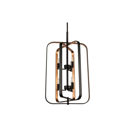 Forte Lighting 6 Light 18" Wide Mini Chandelier Black / Gold