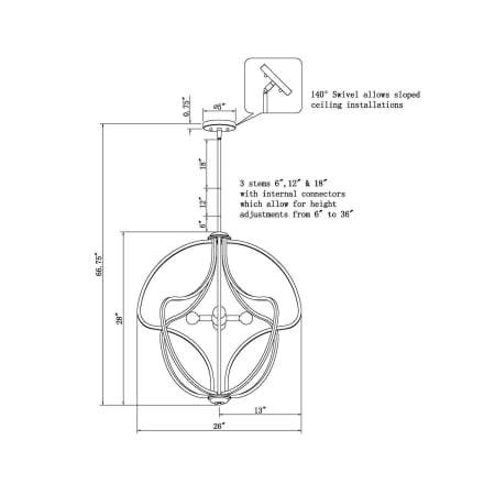 Forte Lighting-7100-04-Line Drawing