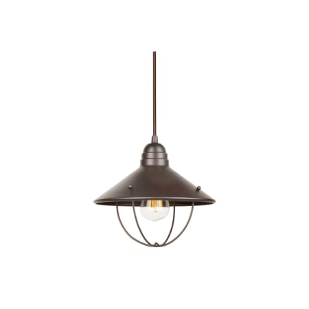 Forte Lighting Single Light 11" Wide Pendant with Metal Shade Antique Bronze