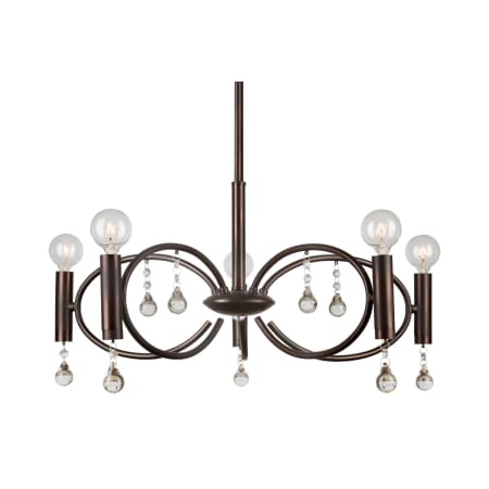 Forte Lighting 5 Light 22" Wide Chandelier Antique Bronze