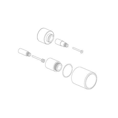 Fortis 1/2 Inch Extension Kit for Valve Trims Brushed Black