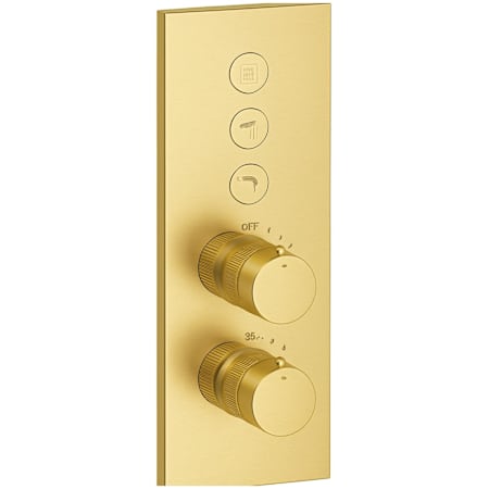 Fortis Lineabox Thermostatic Valve Trim Only - Less Rough In Brushed Gold