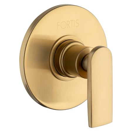 Fortis Vitrina Volume Control Valve Trim Only with Single Lever Handle - Less Rough In Brushed Gold