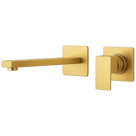 Fortis Scala 1.2 GPM Widespread Bathroom Faucet with Pop-Up Drain Assembly Brushed Gold