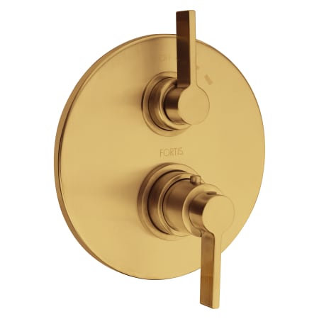 Fortis Brera 1/2" Thermostatic Valve Trim Only with Volume Control - Less Rough In Brushed Gold