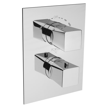 Fortis Abruzzo 2-Function Diverter Thermostatic Valve Trim Only with Double Knob Handle, Integrated Diverter, and Volume Control - Less Rough In Polished Chrome