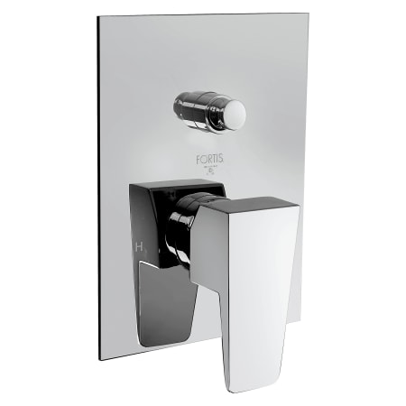 Fortis Abruzzo Two Function Pressure Balanced Valve Trim Only with Double Knob, Integrated Diverter and Lever Handle - Less Rough In Polished Chrome