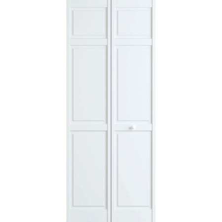 Frameport Classic 30 Inch by 80 Inch Double Hip 6 Panel Interior Bifold Door with Installation Hardware White