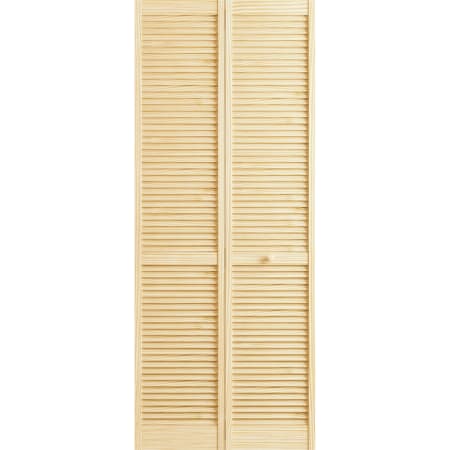 Frameport Classic 30 Inch by 80 Inch Louver/Louver Interior Bifold Door with Installation Hardware Unfinished