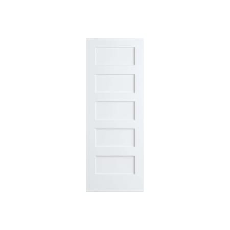 Frameport Shaker 30 Inch by 80 Inch Flat 5 Panel Interior Slab Passage Door Primed