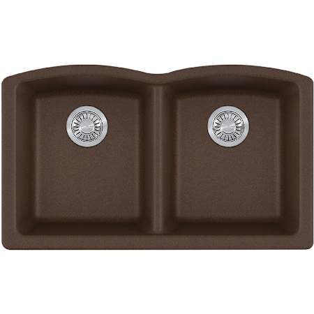 Franke Ellipse 33" x 20" Undermount Double Basin Granite Kitchen Sink Mocha