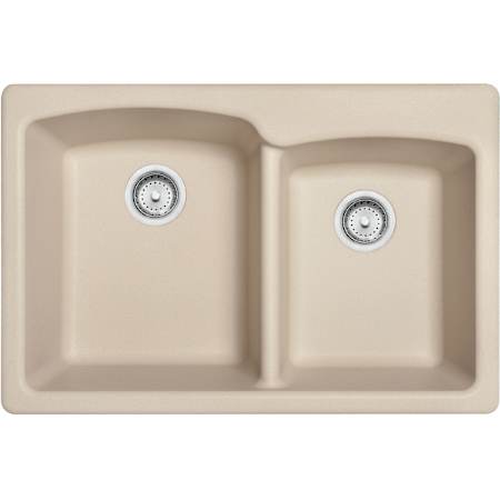 Franke Ellipse 33" Undermount 60/40 Double Basin Granite Kitchen Sink Champagne