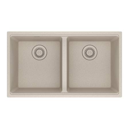 Franke Maris 31" Undermount Double Basin Granite Kitchen Sink Champagne