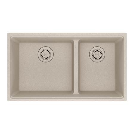 Franke Maris 31" Undermount Low Divide 60/40 Double Basin Granite Kitchen Sink Champagne