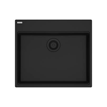 Franke Maris 25" Drop In Single Basin Granite ADA Accessible Kitchen Sink Matte Black