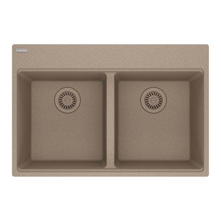 Franke Maris 31" Drop In Double Basin Granite Kitchen Sink Oyster