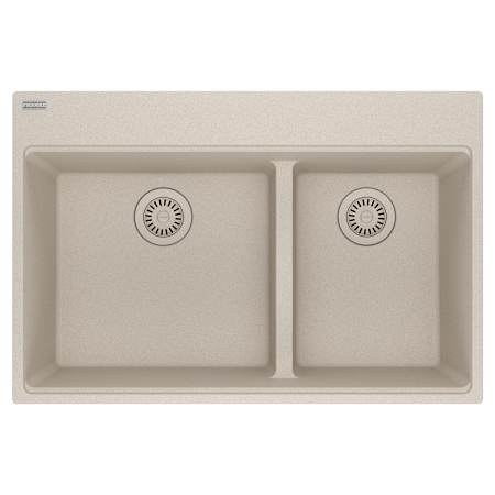 Franke Maris 33" Drop In Low Divide Double Basin Granite Kitchen Sink Champagne