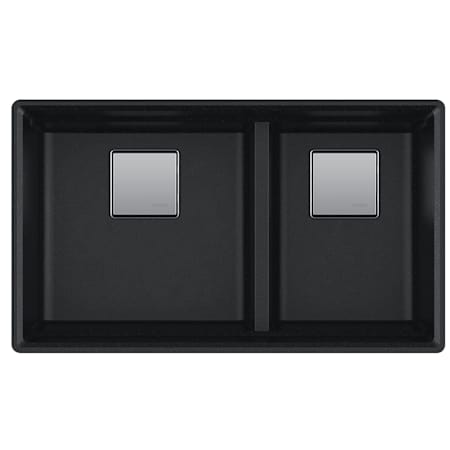 Franke Peak 32" Undermount Double Basin Granite Kitchen Sink Onyx