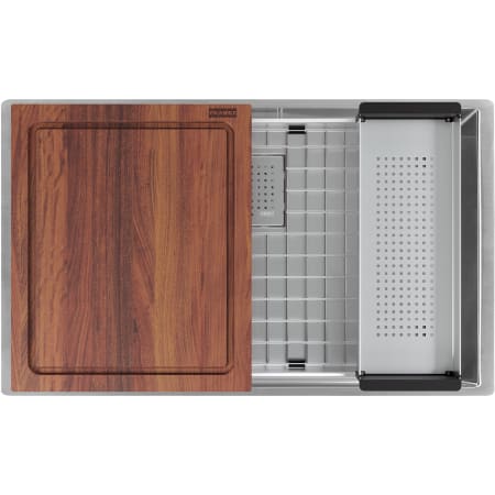 Franke Peak 28-3/4" Undermount Single Basin Stainless Steel Kitchen Sink with Basin Rack Diamond