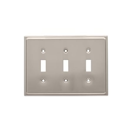 Franklin Brass Country Fair Triple Toggle Switch Wall Plate Satin Nickel