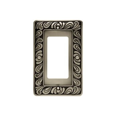 Franklin Brass Paisley Series Single Decorator Wall Plate Brushed Satin Pewter
