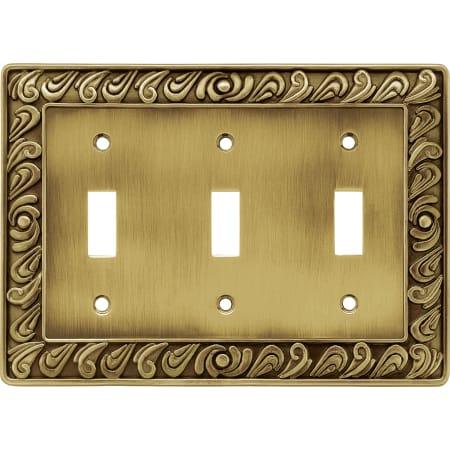 Franklin Brass Paisley Series Triple Wall Plate Tumbled Antique Brass