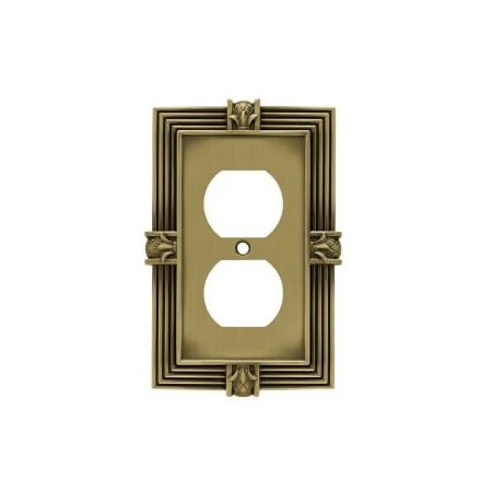 Franklin Brass Pineapple Series Single Duplex Wall Plate Tumbled Antique Brass
