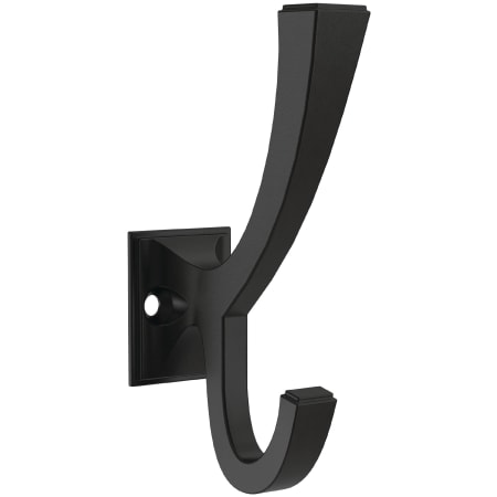 Franklin Brass Classic Edge 1 Inch Wide Coat and Hat Hook - Pack of 4 Matte Black