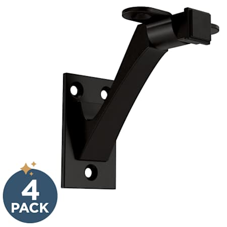 Franklin Brass Classic Edge 2-7/8 Inch Length Hand Rail Bracket - Pack of 4 Matte Black