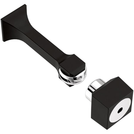Franklin Brass Classic Edge 3-1/8 Inch Magnetic Door Stop - Pack of 2 Matte Black