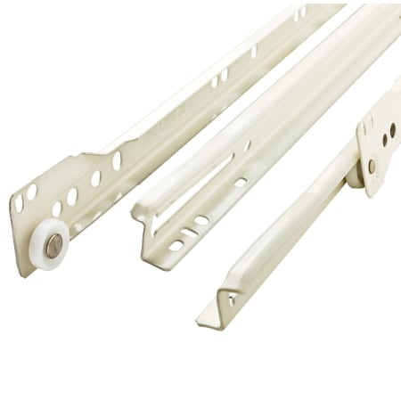 Franklin Brass 18 Inch 3/4 Extension Euro Slide Drawer Slides with 50 Pound Weight Capacity and Soft Close - Pack of 10 White