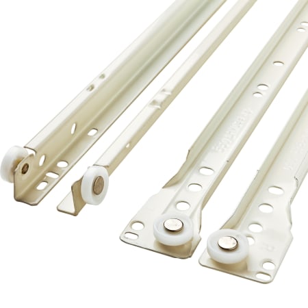 Franklin Brass 22 Inch 3/4 Extension Euro Slide Drawer Slides with 50 Pound Weight Capacity and Soft Close - Pack of 10 White