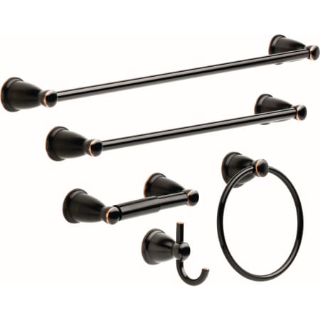 Franklin Brass 5-Piece Bathroom Accessory Kit Including 24" Towel Bar, 18" Towel Bar, Towel Ring, Tissue Holder and Robe Hook Oil Rubbed Bronze