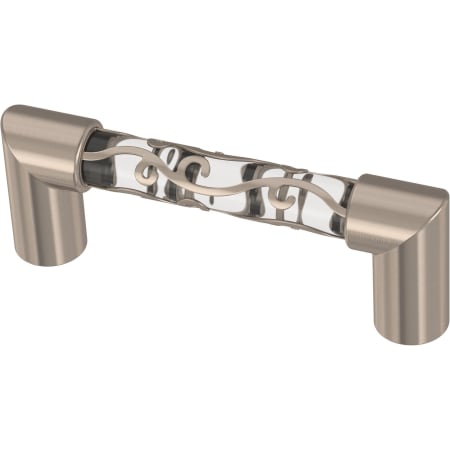 Franklin Brass Crystal Lace 3 Inch Center to Center Handle Cabinet Pull - Pack of 5 Satin Nickel